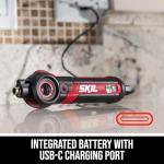 SKIL 4V Rechargeable Twist Screwdriver with Bits