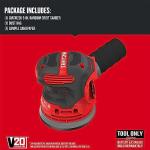 CRAFTSMAN V20 Cordless Orbital Sander, 12,000 OPM
