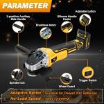 Cordless Angle Grinder for Dewalt 20V MAX Battery