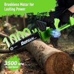 DEHANTOOLS 12-Inch Cordless Brushless Chainsaw Bundle