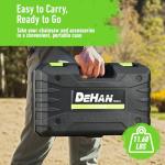 DEHANTOOLS 12-Inch Cordless Brushless Chainsaw Bundle