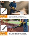 Cordless Leaf Blower with LCD Display and 3 Speeds
