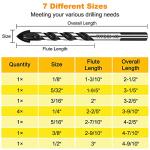 10-Piece Masonry Drill Bit Set for Multiple Materials