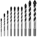 10-Piece Masonry Drill Bit Set for Multiple Materials