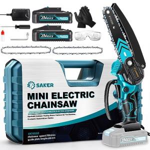 Saker Mini 6-Inch Cordless Electric Chainsaw