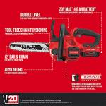 CRAFTSMAN V20 Cordless 12-Inch Chainsaw and Battery