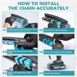 Saker Mini 6-Inch Cordless Electric Chainsaw