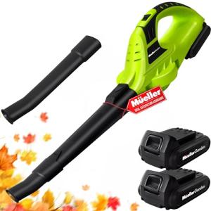 Mueller UltraStorm Cordless Leaf Blower with Batteries