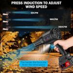 Cordless Electric Leaf Blower with 2 Batteries