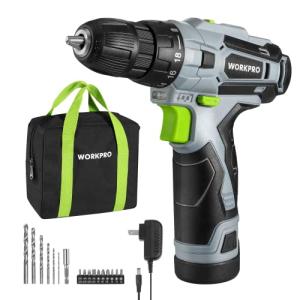 WORKPRO 12V Cordless Drill and Screwdriver Kit