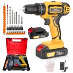 Aseboy 20V Cordless Drill with Battery and Charger