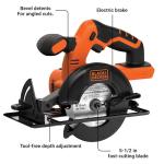 BLACK+DECKER 20V Cordless Circular Saw, 5-1/2