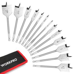 WORKPRO 13-Piece Spade Drill Bit Set