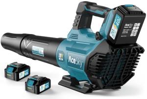 Cordless Leaf Blower with 3 Speeds and Batteries