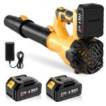 Cordless Leaf Blower 750CFM 200MPH with Batteries
