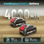 Seesii 8-Inch Mini Cordless Chainsaw with Batteries