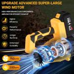 Cordless Leaf Blower 750CFM 200MPH with Batteries