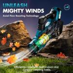 Cordless Leaf Blower with 3 Speeds and Batteries