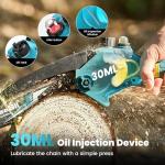 Seesii 8-Inch Mini Cordless Chainsaw with Batteries