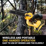Cordless Mini Chainsaw for Wood Cutting and Trimming