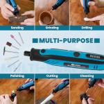 HARDELL Mini Cordless Rotary Tool with 69 Accessories