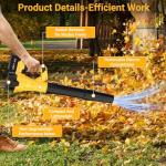 Cordless Leaf Blower 750CFM 200MPH with Batteries