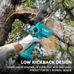 Seesii 8-Inch Mini Cordless Chainsaw with Batteries