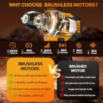 Aowei 20V Cordless Brushless Drill Set