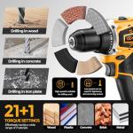 Aowei 20V Cordless Brushless Drill Set