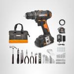 Worx 20V Cordless Drill with 84pc Accessory Kit