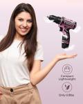 Pink Cordless Drill Set for Home DIY Projects