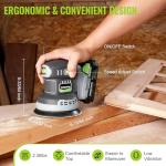 WORKPRO 20V Cordless 5" Random Orbital Sander