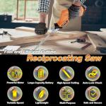 Cordless Reciprocating Saw with 8 Blades and Batteries