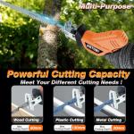 Cordless Reciprocating Saw with 8 Blades and Batteries