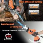 Cordless Reciprocating Saw with 8 Blades and Batteries