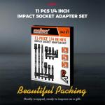 HORUSDY 11-Piece Impact Socket Adapter Set