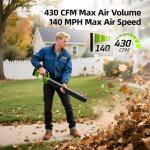 VASG Cordless Leaf Blower with 3 Batteries
