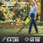 Cordless Leaf Blower with Rechargeable Batteries