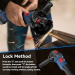 NANWEI Cordless Angle Grinder with Variable Speed