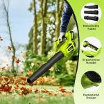 WOKEGI 21V Cordless Leaf Blower with Turbo Mode