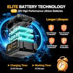 12" Cordless Electric Chainsaw with 2 Batteries