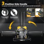 Brushless 4.5" Cordless Angle Grinder for Dewalt