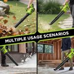 WOKEGI 21V Cordless Leaf Blower with Turbo Mode