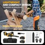 12" Cordless Electric Chainsaw with 2 Batteries