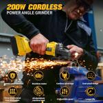 Brushless 4.5" Cordless Angle Grinder for Dewalt