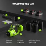 VASG Cordless Leaf Blower with 3 Batteries