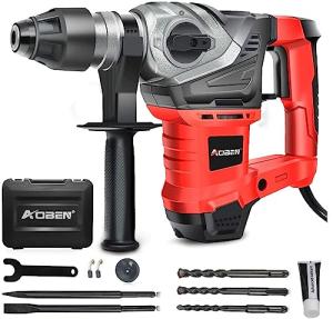 AOBEN 13 Amp Rotary Hammer Drill with Chisels