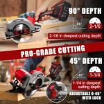 6" Cordless Mini Circular Saw with Battery