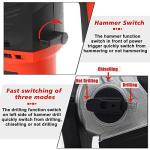 AOBEN 13 Amp Rotary Hammer Drill with Chisels