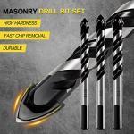 DYRECELVE 12-Piece Masonry Drill Bit Set